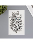 Переводная тату на тело цветная «Сфинкс в цветах», 12×19 см 10539397 - фото 16899463