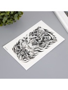 Переводная тату на тело чёрная «Предвестник», 12×19 см - Фото 4