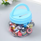 Клейкая лента набор в банке 40 шт. «Цвета», пластик, моток 1.2 см×2.8 м, банка 6.5×10×10 см, МИКС - Фото 3