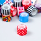 Клейкая лента набор в банке 40 шт. «Цвета», пластик, моток 1.2 см×2.8 м, банка 6.5×10×10 см, МИКС - Фото 5