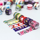 Клейкая лента набор в банке 40 шт. «Цвета», пластик, моток 1.2 см×2.8 м, банка 6.5×10×10 см, МИКС - Фото 7