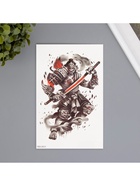 Переводная тату на тело цветная «Воин тумана», 12×19 см - Фото 3