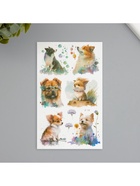 Переводная тату на тело светящиеся с блёстками «Собачки», 7.5?12 см (комплект 2 шт) - фото 42934010