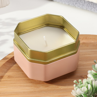 Ароматическая свеча в банке Aromatic Candle, лимон, базилик и мандарин, большая