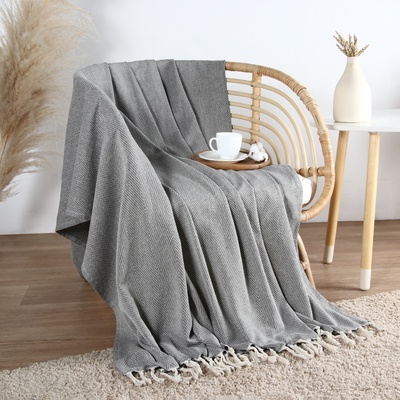 Плед с кисточками «Этель. Зигзаг», 150×200 см, плотность 270 г/м²