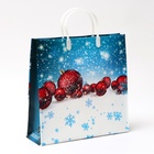 Пакет новогодний «Праздничная синева» мягкий пластик 30×30 см - Фото 2