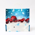 Пакет новогодний «Праздничная синева» мягкий пластик 30×30 см - Фото 3