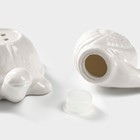 Набор фарфоровый для специй BellaTenero «Черепаха и улитка», 2 предмета: солонка, перечница, 40 мл, цвет белый - фото 25550935