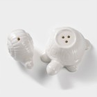 Набор фарфоровый для специй BellaTenero «Черепаха и улитка», 2 предмета: солонка, перечница, 40 мл, цвет белый - фото 25550936