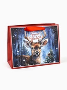 Пакет подарочный новогодний крафтовый, «Чудеса случаются», 23×18×10 см - Фото 2