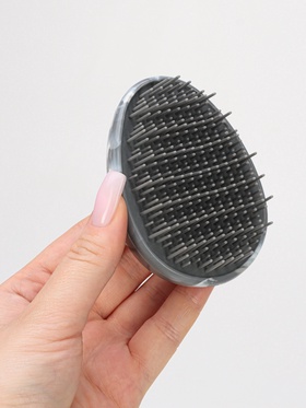 Расчёска массажная, 9×7 см, серая