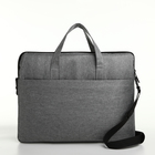 Сумка для ноутбука на молнии, наружный карман, держатель для чемодана, длинный ремень, 37.5×3×27.5 см, серая - Фото 2