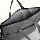 Сумка для ноутбука на молнии, наружный карман, держатель для чемодана, длинный ремень, 37.5×3×27.5 см, серая - Фото 4