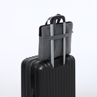 Сумка для ноутбука на молнии, наружный карман, держатель для чемодана, длинный ремень, 37.5×3×27.5 см, серая - Фото 5