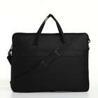 Сумка для ноутбука на молнии, наружный карман, держатель для чемодана, длинный ремень, 37.5×3×27.5 см, чёрная - Фото 3