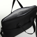 Сумка для ноутбука на молнии, наружный карман, держатель для чемодана, длинный ремень, 37.5×3×27.5 см, чёрная - Фото 4