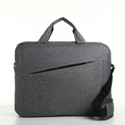 Сумка для ноутбука на молнии, наружный карман, держатель для чемодана, длинный ремень, 40.5×7.5×30.5 см, серая - Фото 2