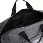 Сумка для ноутбука на молнии, наружный карман, держатель для чемодана, длинный ремень, 40.5×7.5×30.5 см, серая - Фото 4