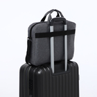 Сумка для ноутбука на молнии, наружный карман, держатель для чемодана, длинный ремень, 40.5×7.5×30.5 см, серая - Фото 5