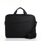 Сумка для ноутбука на молнии, наружный карман, держатель для чемодана, длинный ремень, 40.5×7.5×30.5 см, чёрная - Фото 2