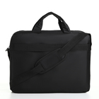 Сумка для ноутбука на молнии, наружный карман, держатель для чемодана, длинный ремень, 40.5×7.5×30.5 см, чёрная - Фото 3