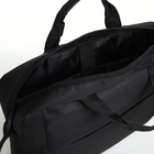 Сумка для ноутбука на молнии, наружный карман, держатель для чемодана, длинный ремень, 40.5×7.5×30.5 см, чёрная - Фото 4