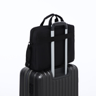 Сумка для ноутбука на молнии, наружный карман, держатель для чемодана, длинный ремень, 40.5×7.5×30.5 см, чёрная - Фото 5