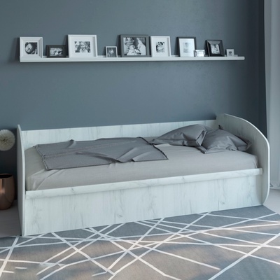 Кровать односпальная «КД – 1.8», 2035×950×700 мм, цвет дуб крафт белый