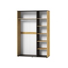 Шкаф трёхстворчатый «Аэлита С10», 1500×534×2200 мм, цвет дуб вотан/чёрный - Фото 2