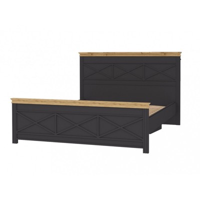 Кровать двуспальная «Лиана – 1», 1782×2110×1165 мм, цвет дуб крафт золотой/графит