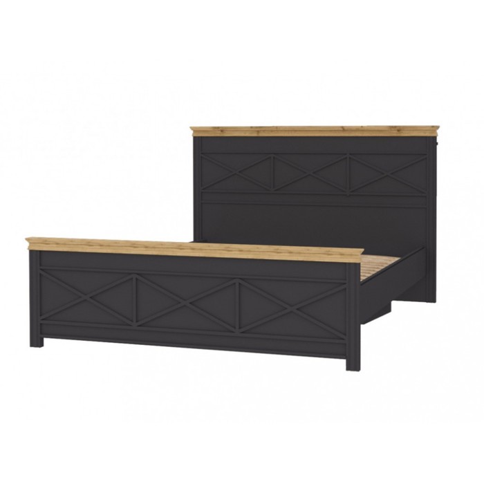 Кровать двуспальная «Лиана – 1», 1782×2110×1165 мм, цвет дуб крафт золотой/графит - Фото 1