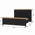 Кровать двуспальная «Лиана – 1», 1782×2110×1165 мм, цвет дуб крафт золотой/графит - Фото 2