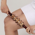 Массажёр «Скалка», универсальный, 36.5×5.8 см, 5 шаров с шипами, деревянный - Фото 5