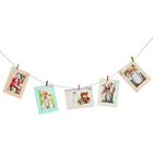 Набор фоторамок с прищепками на веревке 8,5х13 см "Бантики" (8 рамок, 8 прищепок, веревка) - Фото 2