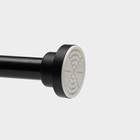 Карниз для ванной SAVANNA, телескопический, 110-200 см, нержавеющая сталь, чёрный - Фото 6