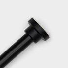 Карниз для ванной SAVANNA, телескопический, 110-200 см, нержавеющая сталь, чёрный - Фото 6