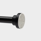 Карниз для ванной SAVANNA, телескопический, 110-200 см, нержавеющая сталь, чёрный - Фото 5