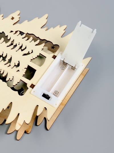 Подвеска световая «Снегурочка», 16×3×22.5 см, 6 LED, от батареек, свечение тёплое белое