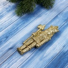 Ёлочная игрушка «Зимнее волшебство. Щелкунчик блеск», 13×5 см, золото - Фото 2