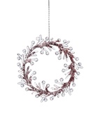 Ёлочная игрушка «Зимнее волшебство. Венок сияние» пластик, 14×14 см, прозрачно-розовый - Фото 7