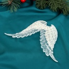 Ёлочная игрушка «Зимнее волшебство. Крылья ангела сияние» пластик, 9.5×15 см, прозрачный - Фото 3