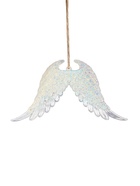 Ёлочная игрушка «Зимнее волшебство. Крылья ангела сияние» пластик, 9.5×15 см, прозрачный - Фото 5