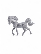 Ёлочная игрушка «Зимнее волшебство. Грациозный конь скачущий» пластик, 10×14 см, серебро - фото 53513967