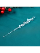 Набор ёлочных игрушек 4 шт. «Зимнее волшебство. Сосулька с капелькам» пластик, 14.5×1 см, прозрачный 10514238