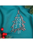 Ёлочная игрушка «Зимнее волшебство. Ёлочка сияние блеск», 14×8 см, прозрачно-розовый - Фото 2