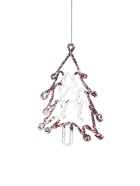 Ёлочная игрушка «Зимнее волшебство. Ёлочка сияние блеск», 14×8 см, прозрачно-розовый 10514244