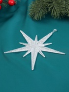 Ёлочные игрушки 2 шт. «Зимнее волшебство. Звезда сияние» пластик, 11.5×11.5 см, белый 10514246