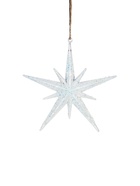 Ёлочные игрушки 2 шт. «Зимнее волшебство. Звезда сияние» пластик, 11.5×11.5 см, белый 10514246