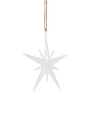 Ёлочные игрушки 2 шт. «Зимнее волшебство. Звезда сияние» пластик, 11.5×11.5 см, белый 10514246