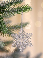 Ёлочные игрушки 6 шт. «Зимнее волшебство. Снежинка резная» пластик, 5.5×5.5 см, прозрачный 10514247